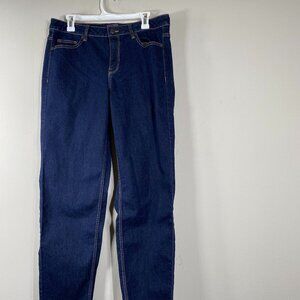 Violeta Mango Ely RELAXED Denim Jeans Women's 12 Mid Rise Blue Casual Pants